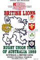 Australia v British Lions 1989 rugby  Programmes